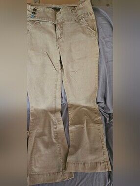 Wide Leg Women's Jeans in Khaki